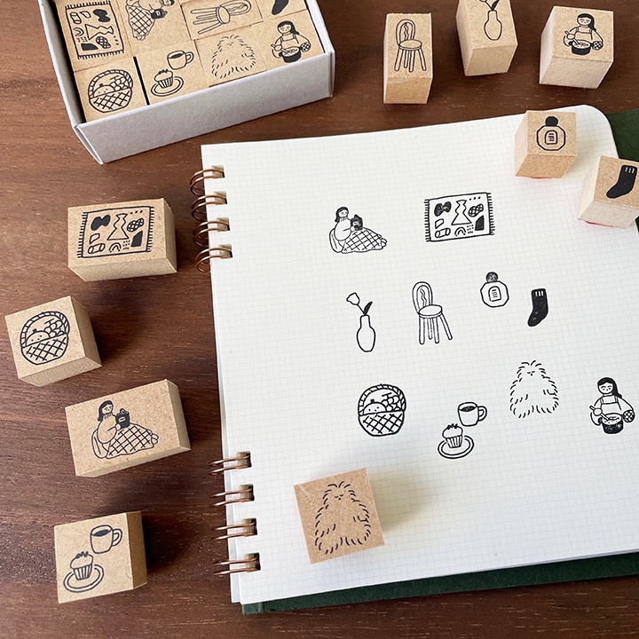 いそのけい 絵日記スタンプ単品｜01 おうち時間 | メーカー・作家で