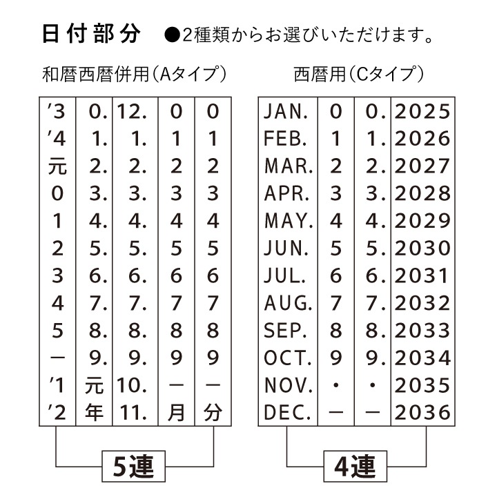 澄ノしおさん監修 日付回転印（しろくまの親子） ゴム印製 サンビー 14号小判 テクノタッチデーター(日付印)