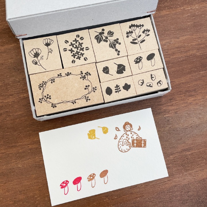 ナカノエミさん監修 クリエイターズスタンプボックス（Autumn flower）