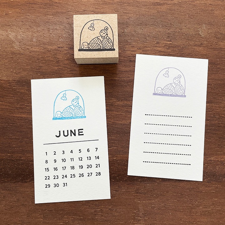 6月のマールちゃん てるてるぼうず 季節 イラストスタンプ