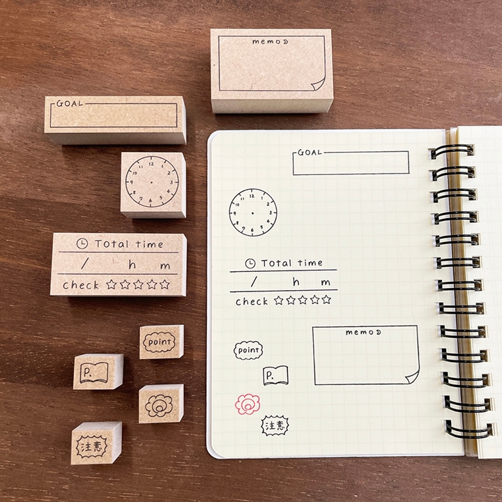 Nocaさん監修 スタンプセット (STUDY) | 手帳スタンプ,読書