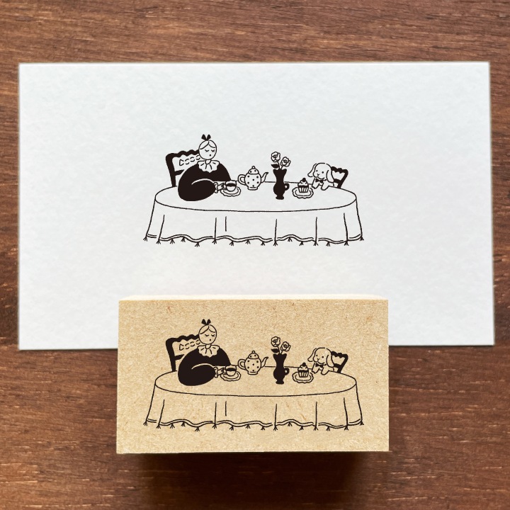 マールちゃん イラストスタンプ おめかしティータイム