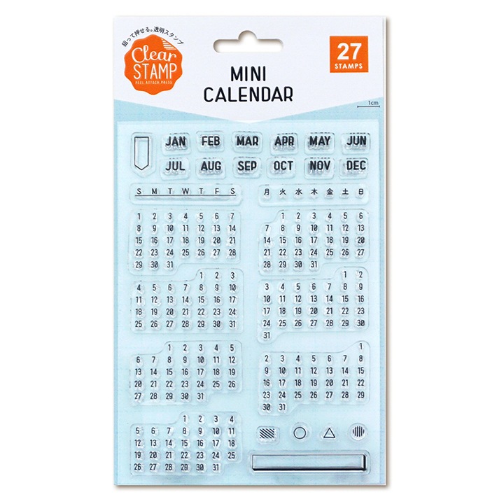 クリアスタンプ MINI CALENDAR こどものかお