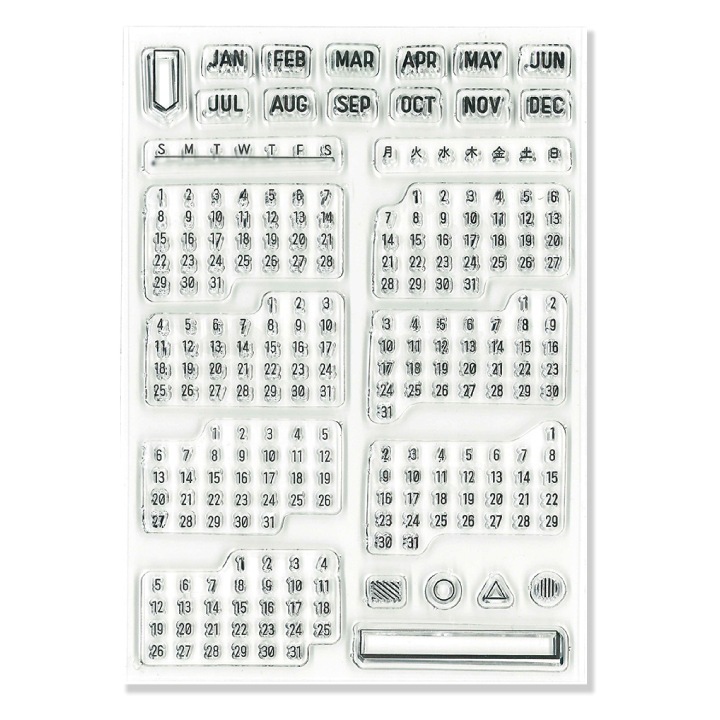 クリアスタンプ MINI CALENDAR こどものかお