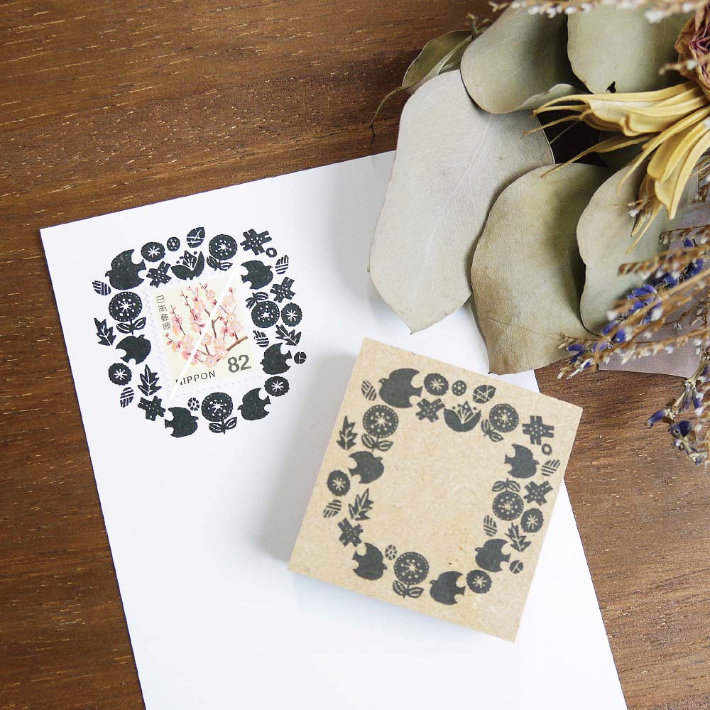 切手フレーム（北欧） ゴム印 （a-067） | シーンで探す,手紙・発送