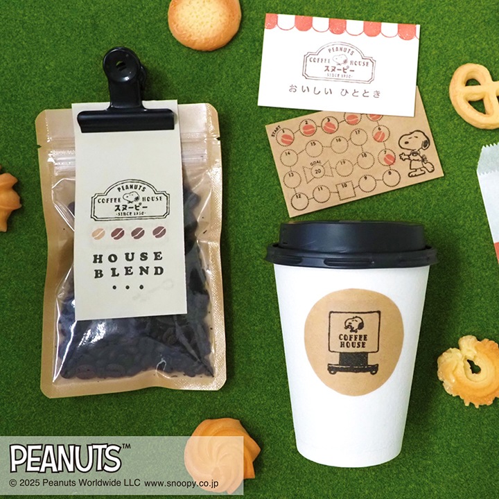スヌーピー クリアスタンプシート COFFEE HOUSE 004 こどものかお