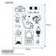 スヌーピー クリアスタンプシート COFFEE HOUSE 004 こどものかお