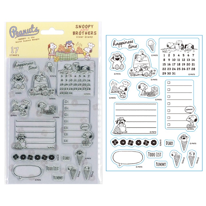 スヌーピー クリアスタンプシート SNOOPY AND BROTHERS 006 こどものかお