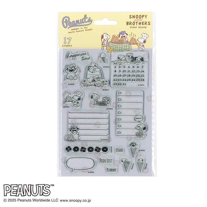 スヌーピー クリアスタンプシート SNOOPY AND BROTHERS 006 こどものかお
