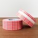 ラベラーシール ギンガムチェック レッド