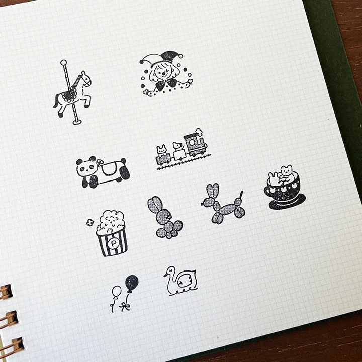 TEDE 単品スタンプ｜アニマル遊園地