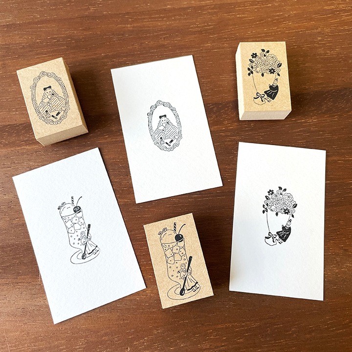 マールちゃん イラストスタンプ メイクアップ