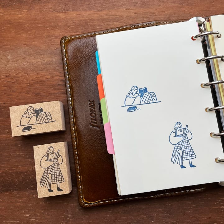 マールちゃん イラストスタンプ お掃除