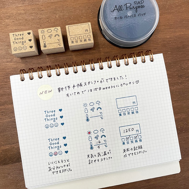 6種類の天気・気温の記録（b-266）