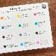 色見本カード ステイズオンピグメント・おなまえ 全16色