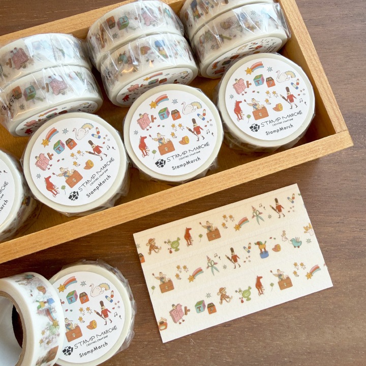 マスキングテープ スタンプマーチ｜手帳コラージュやギフトラッピング