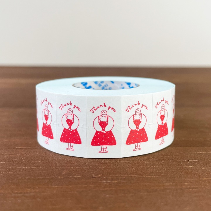 ラベラーシール マールちゃん Thankyou 赤 | その他文具,ラベラー