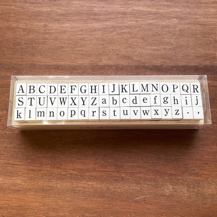 アルファベット大文字・小文字セット 明朝体 K10-04 | 手帳スタンプ