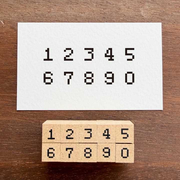 平成9年9月9日並び数字記念スタンプ 数字スタンプセット・ピクセル（b-499） | 手帳スタンプ,日付