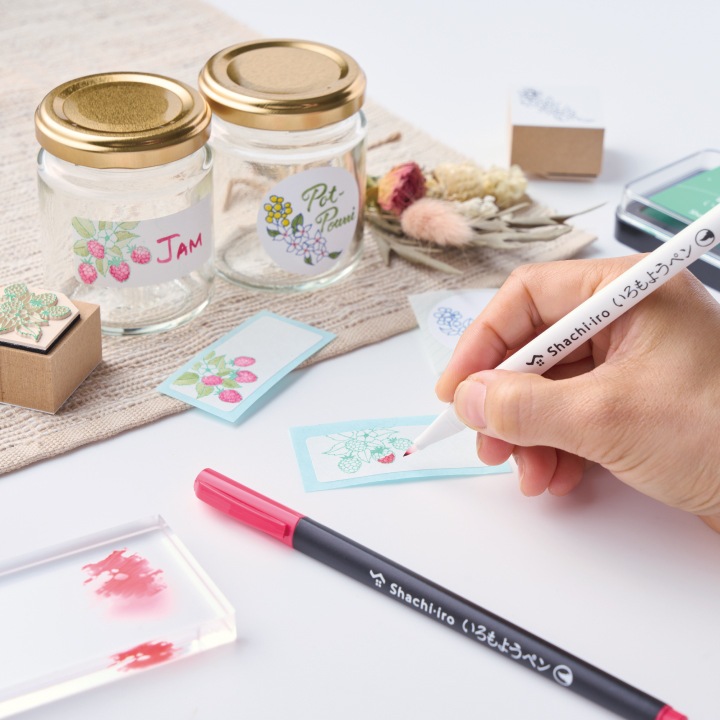 いろもようペン 6本セット さやか・ほのか・ひそか シャチハタ