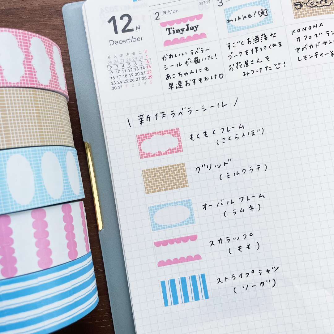 ラベラーシール オーバルフレーム ラムネ