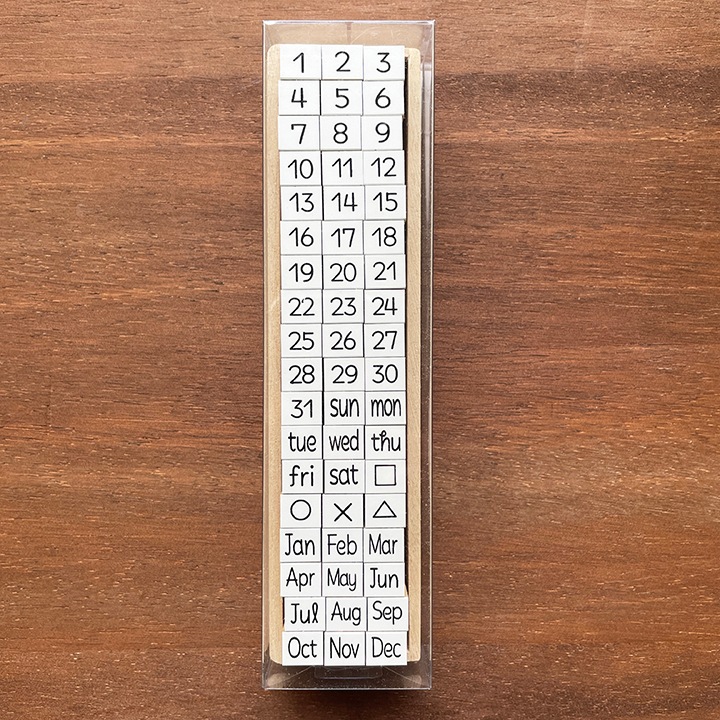 文字スタンプセット 手帳用 month&week K10-09