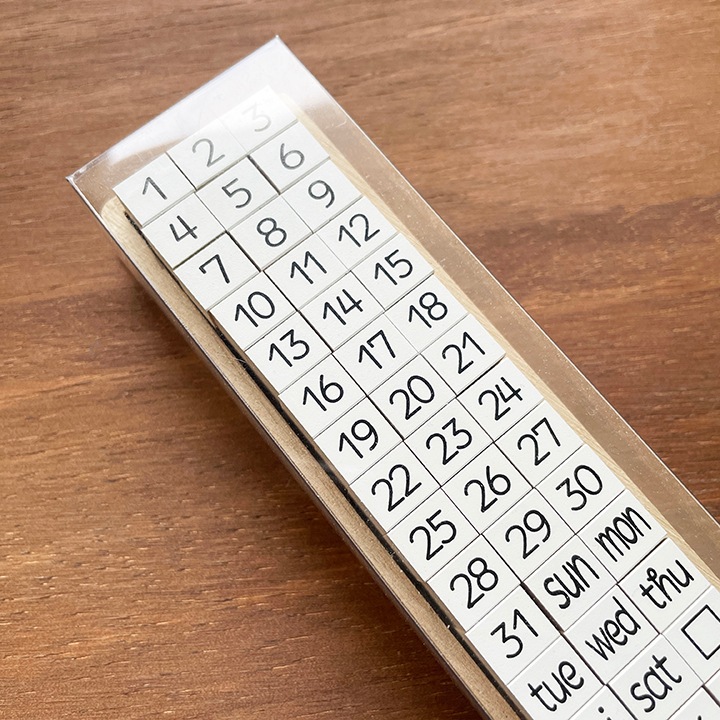文字スタンプセット 手帳用 month&week K10-09