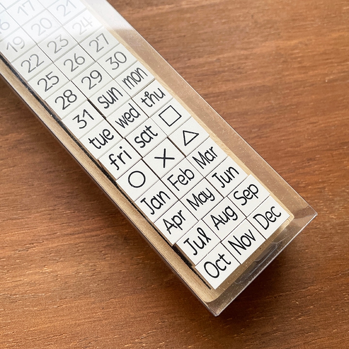 文字スタンプセット 手帳用 month&week K10-09