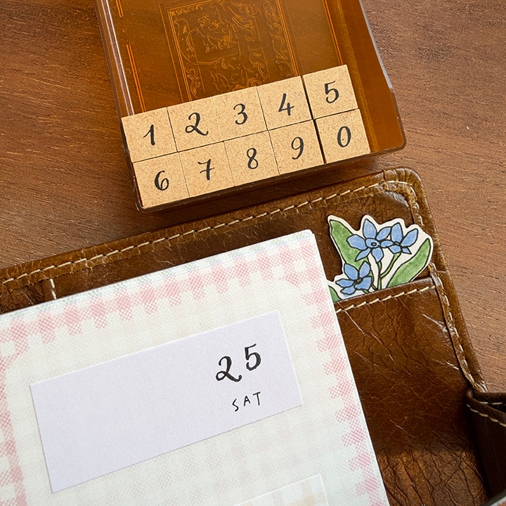 数字スタンプセット・クラシック（b-500） | 手帳スタンプ,日付