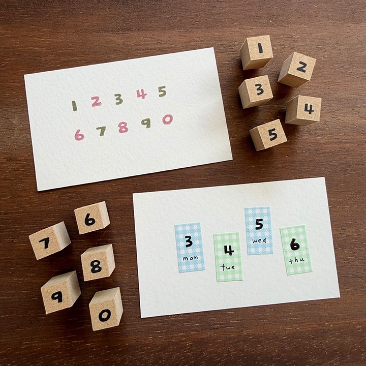 数字スタンプセット・スケッチ（b-501）