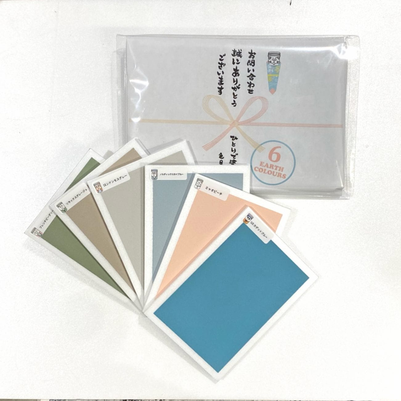 ひとりで塗れるもん アースカラーシリーズ6色 色見本セット