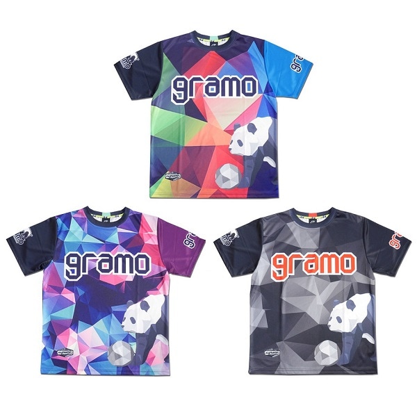 【即納&大特価】 プラクティスシャツ「polygon」（2018SS）・gramo(グラモ)P-041 Mサイズ