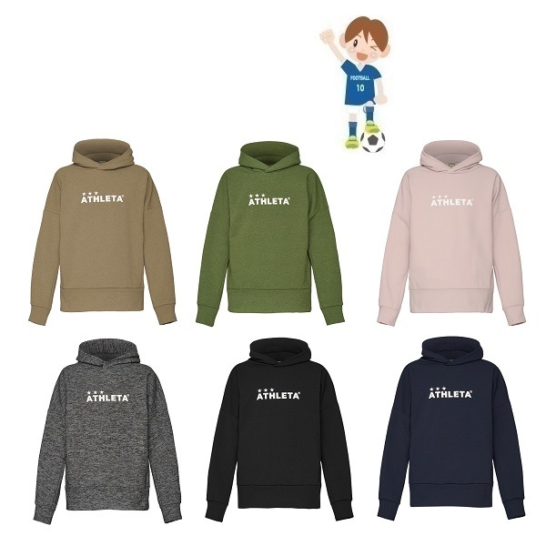 スウェットパーカー(ジュニア用)・ATHLETA(アスレタ）03378Jの