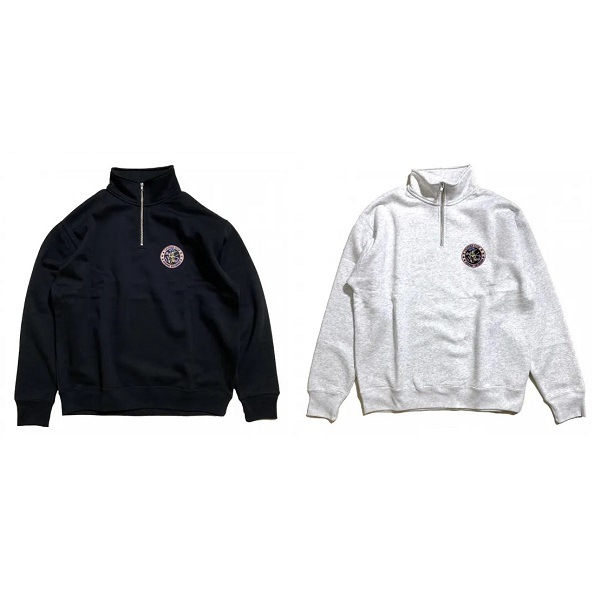 HALF ZIP LOOSE-FIT SWEAT ��OVERLAP�� ��CALDEIRA(�����ǥ�)15CR725