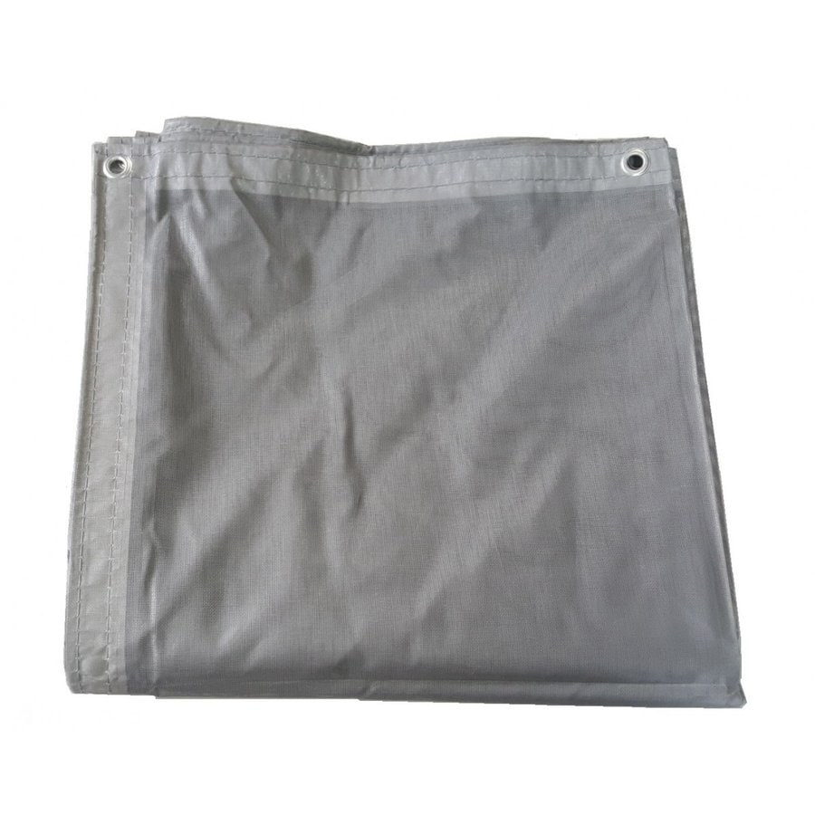 防炎メッシュシート 0.9×6.3ｍ 10枚入り グレー ネットシート 送料無料 飛散防止 メッシュシート