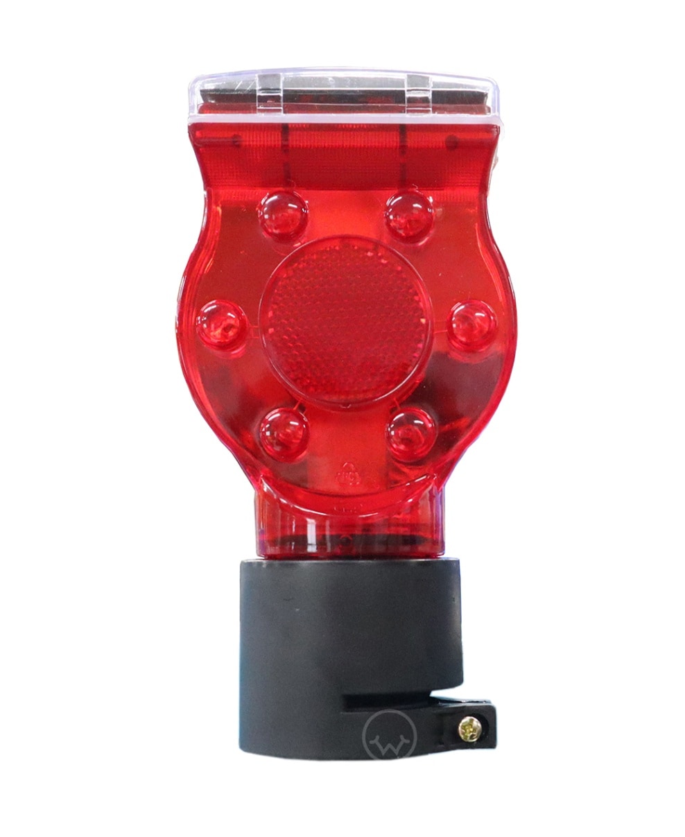 ソーラー工事灯 赤 10個セット 保安灯 ソーラー式 送料無料 夜間のみ点滅