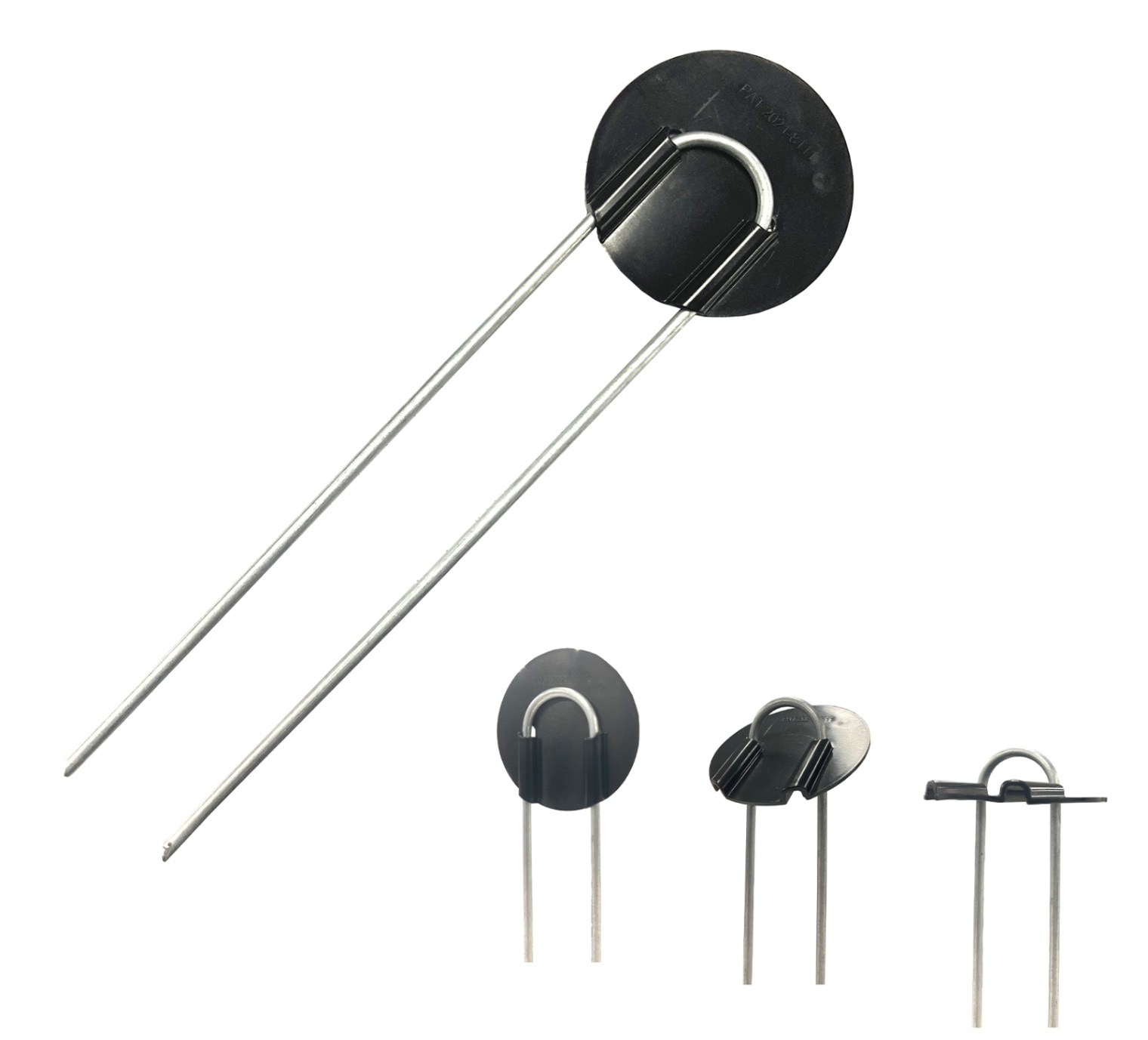 くるっとピン 500本セット 防草シートピン 20cm 黒丸付き 簡単シートピン