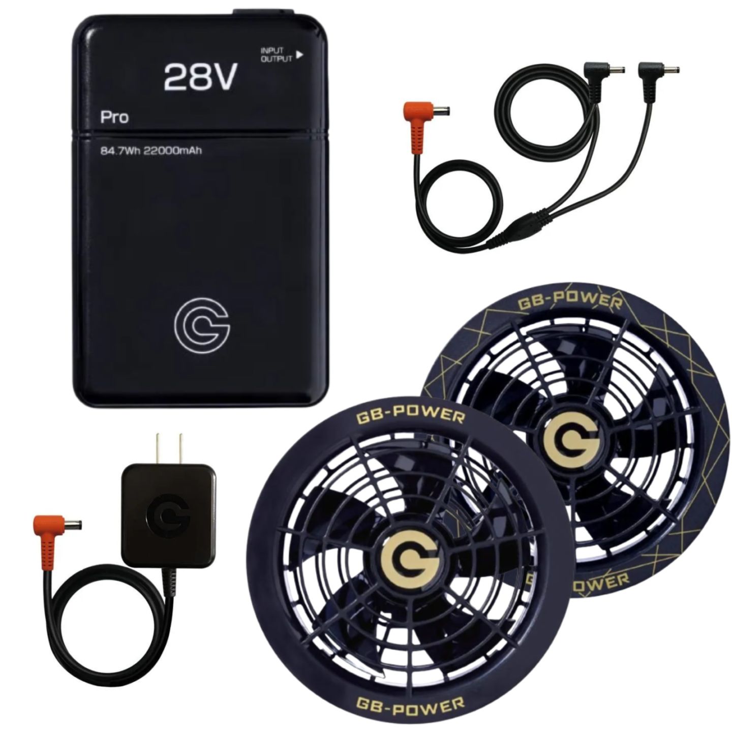 GB-POWER 28Vファンとバッテリーセット 作業服の事なら 【オオチワークス】
