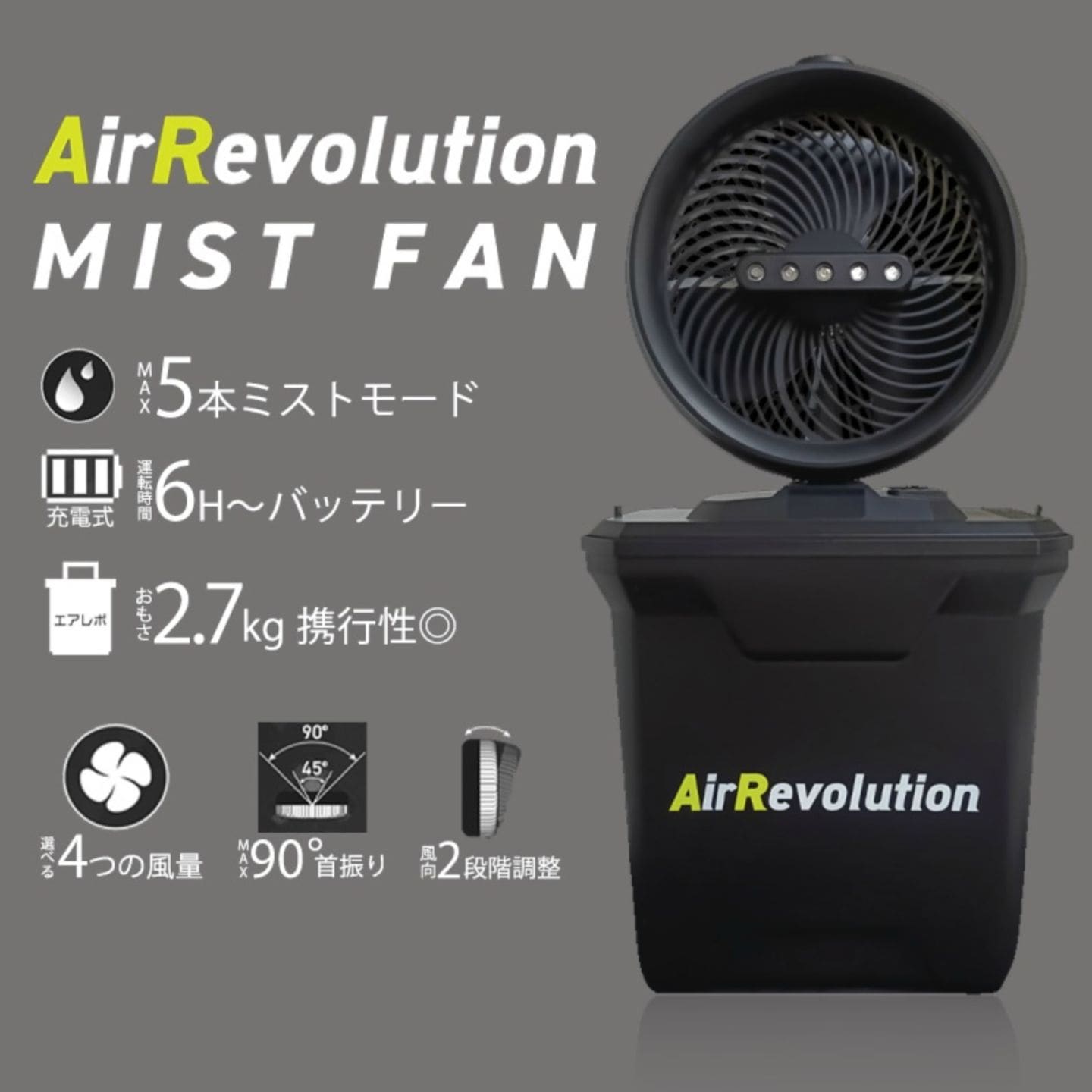 熱中症対策に！ ミストファン ミスト扇風機 屋外 業務用 冷却