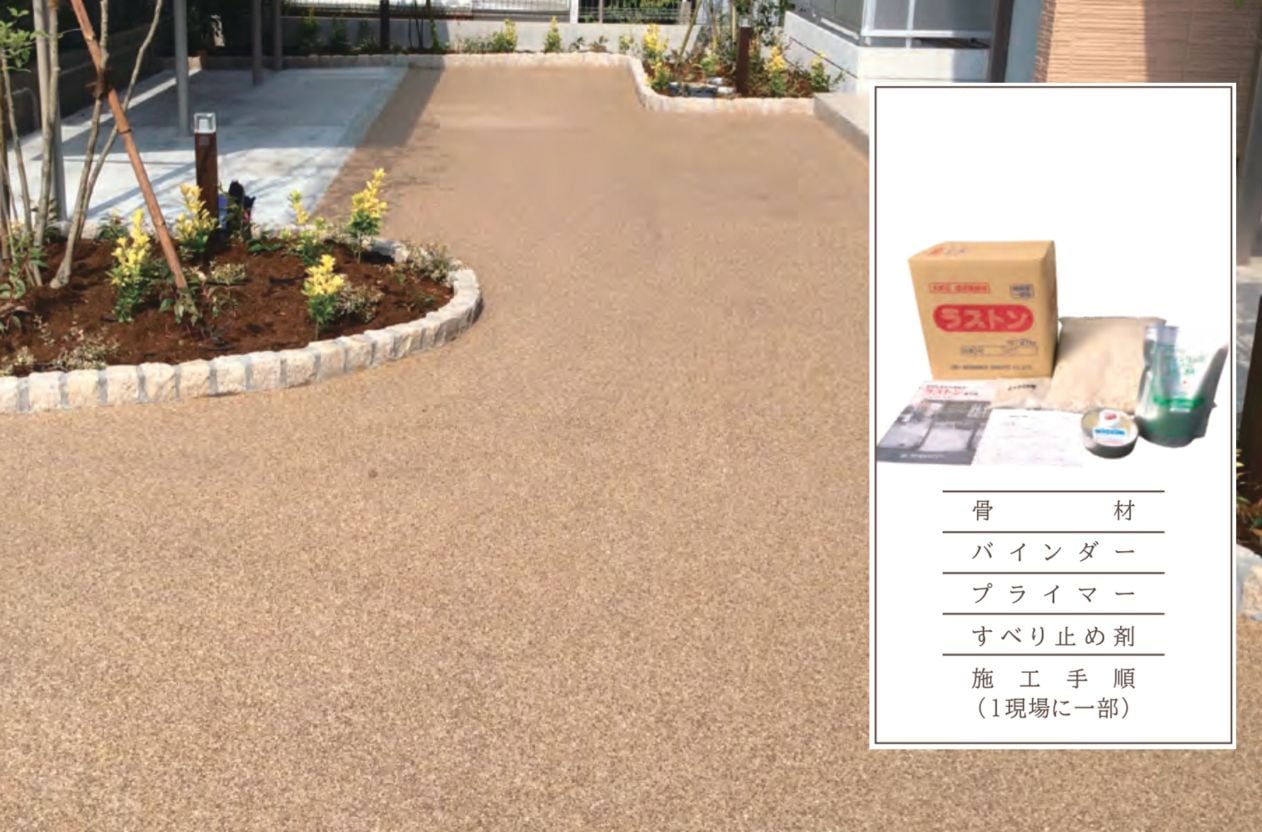 天然石透水性舗装材 ラストンI バリューカラー 土間用 18kg 畑中産業 天然石 舗装材