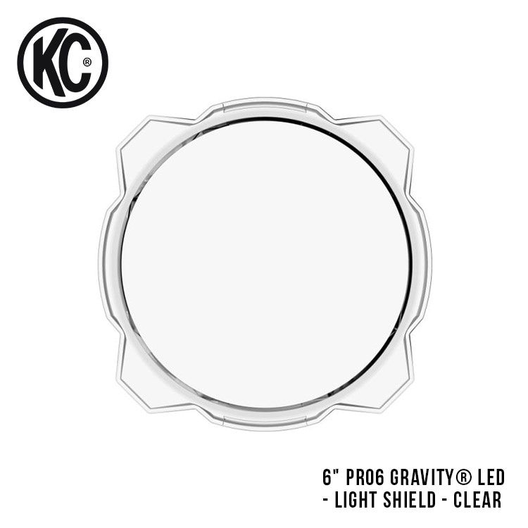 KC HiLiTES 6 Pro 6 Gravity LED - Light Shield - Clear グラビティ ライトシールド カバー クリアー (透明) 1個