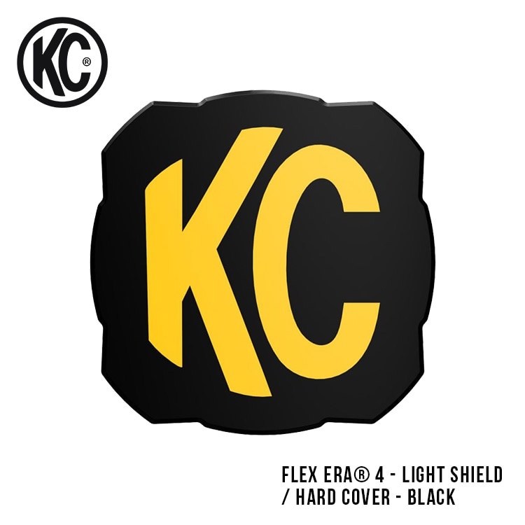 KC HiLiTES FLEX ERA 4 - Light Shield / Hard Cover - Black ライトシールド ハードカバー ブラック 1個