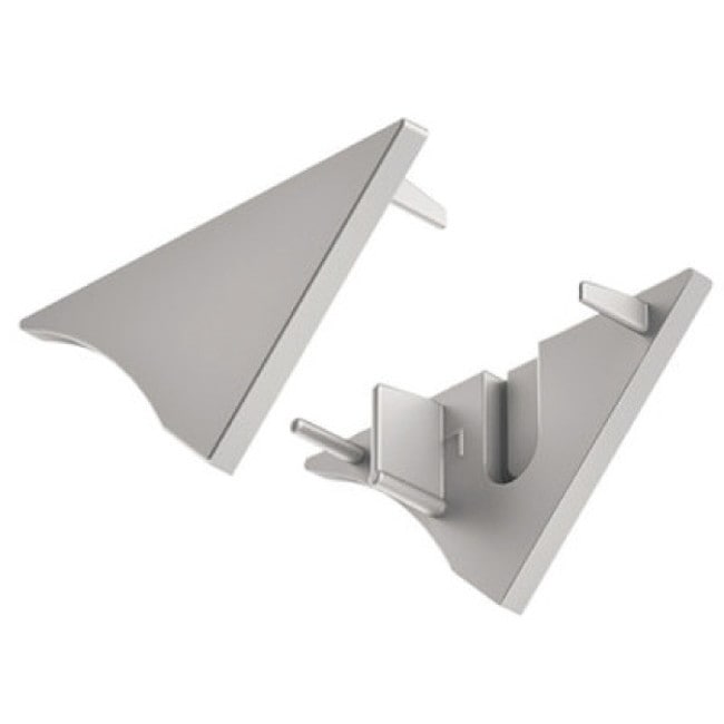 HAFELE ハーフェレ | エンドキャップ、配線孔プレカット線付き（LOOX プロファイル、面付け用、非対称配光用）【1ロット 2個入り】