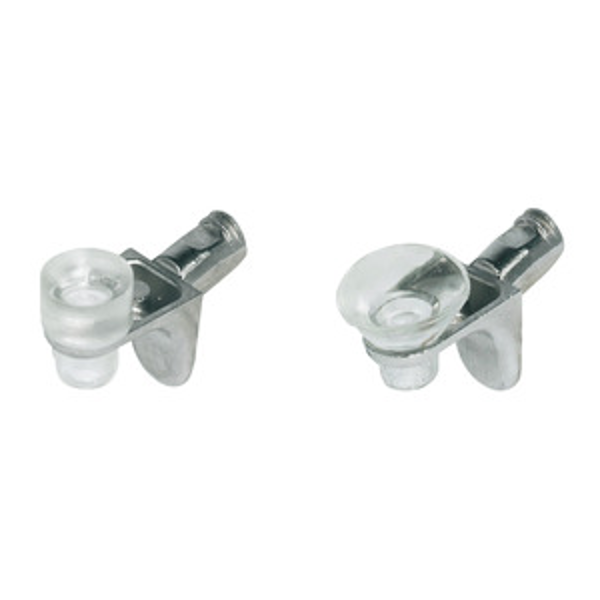 HAFELE ハーフェレ | 棚ダボ、ガラス棚用、差し込み（亜鉛合金、プラスチック受付、下穴Φ5 mm用）