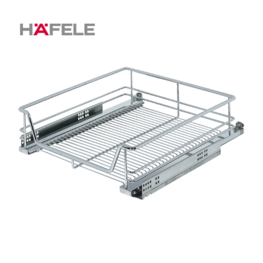 HAFELE ハーフェレ | スライドバスケット 内引出し アンダーマウントレール（ワイヤーバスケット付）