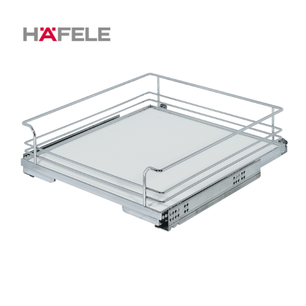HAFELE ハーフェレ | スライドバスケット 内引出し アンダーマウントレール（バスケット底板 ノンスリップ仕上付）