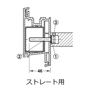 HAFELE ハーフェレ | ドアハンドル屋内用　取付セット（スチールと樹脂扉用 / 片面用（セルフタッピングビス固定））