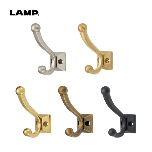 ブラックデザイン　真鍮バー系 LAMP | 真鍮玉付ダブルフック PXB-BN05型 | メーカー,SUGATSUNE
