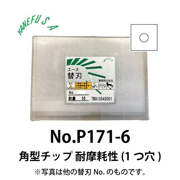 兼房 | エース替刃チップ No.P171-6【角型チップ 耐摩耗性(１つ穴)】(10枚入り）