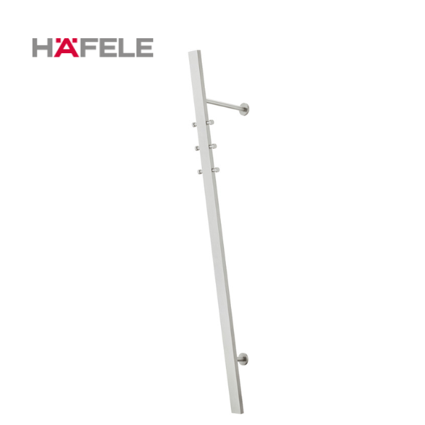 HAFELE ハーフェレ | ワードローブラック, ステンレス, フック6個付き, 壁取付